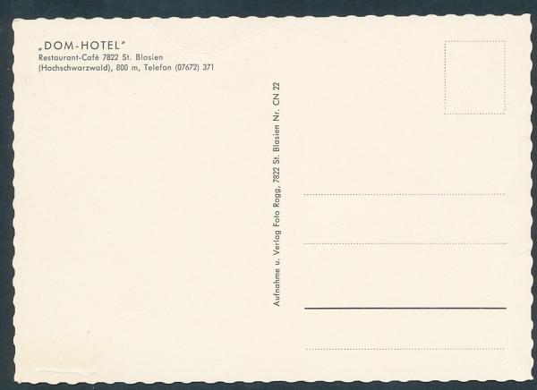 ,,DOM HOTEL" in St. Blasien